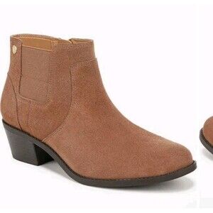 Vionic Size 7 Hazelnut Genuine Leather Finn Ankle Western Boots Booties Nwob